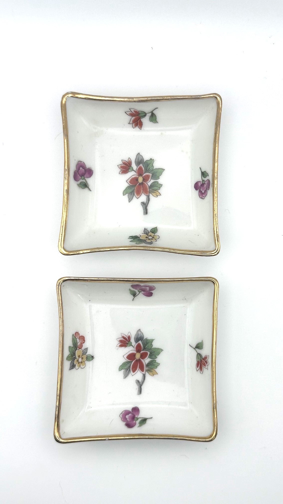 Decorative vintage Limoges trays perfect for jewelry, keys, coins, and small treasures