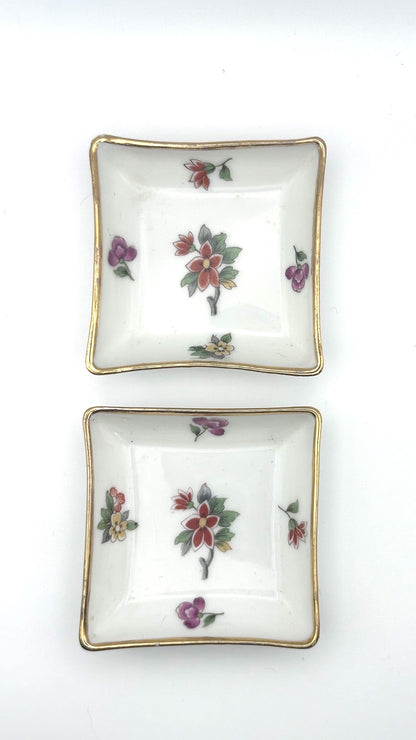 Decorative vintage Limoges trays perfect for jewelry, keys, coins, and small treasures