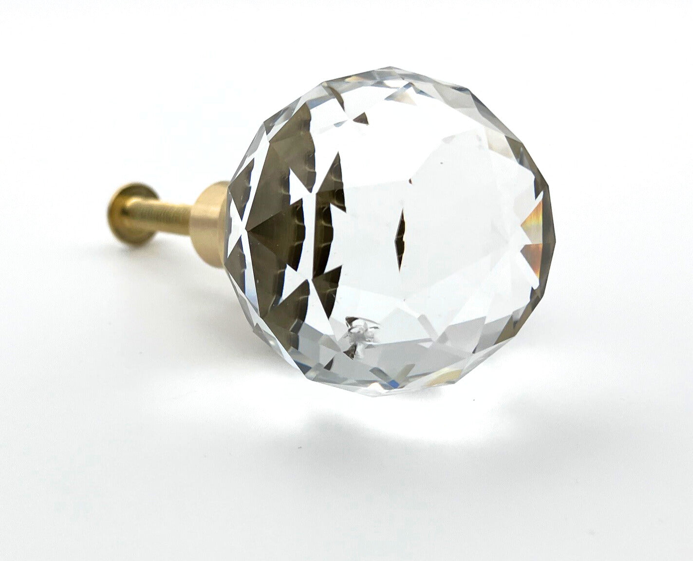 Aster crystal cabinet knob with jewel-like facets and sophisticated decorative appeal