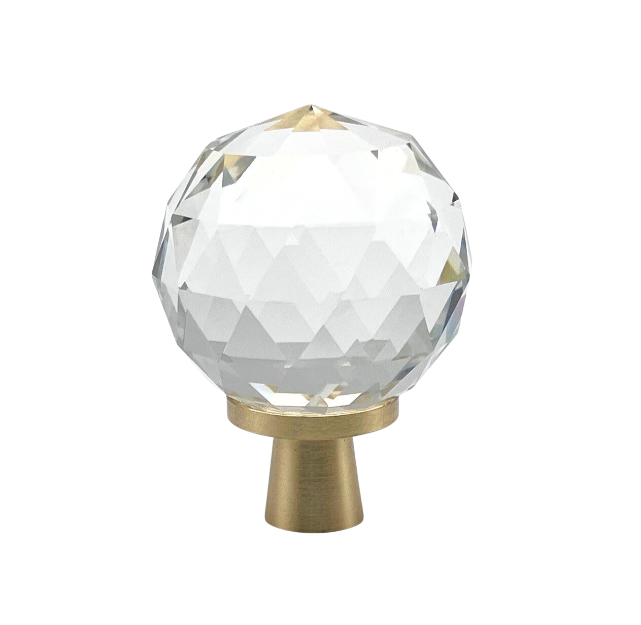 Crystal furniture knob featuring faceted detailing and timeless elegance for cabinets and drawers