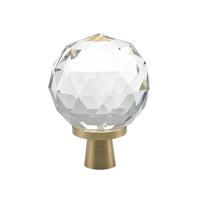 Crystal furniture knob featuring faceted detailing and timeless elegance for cabinets and drawers
