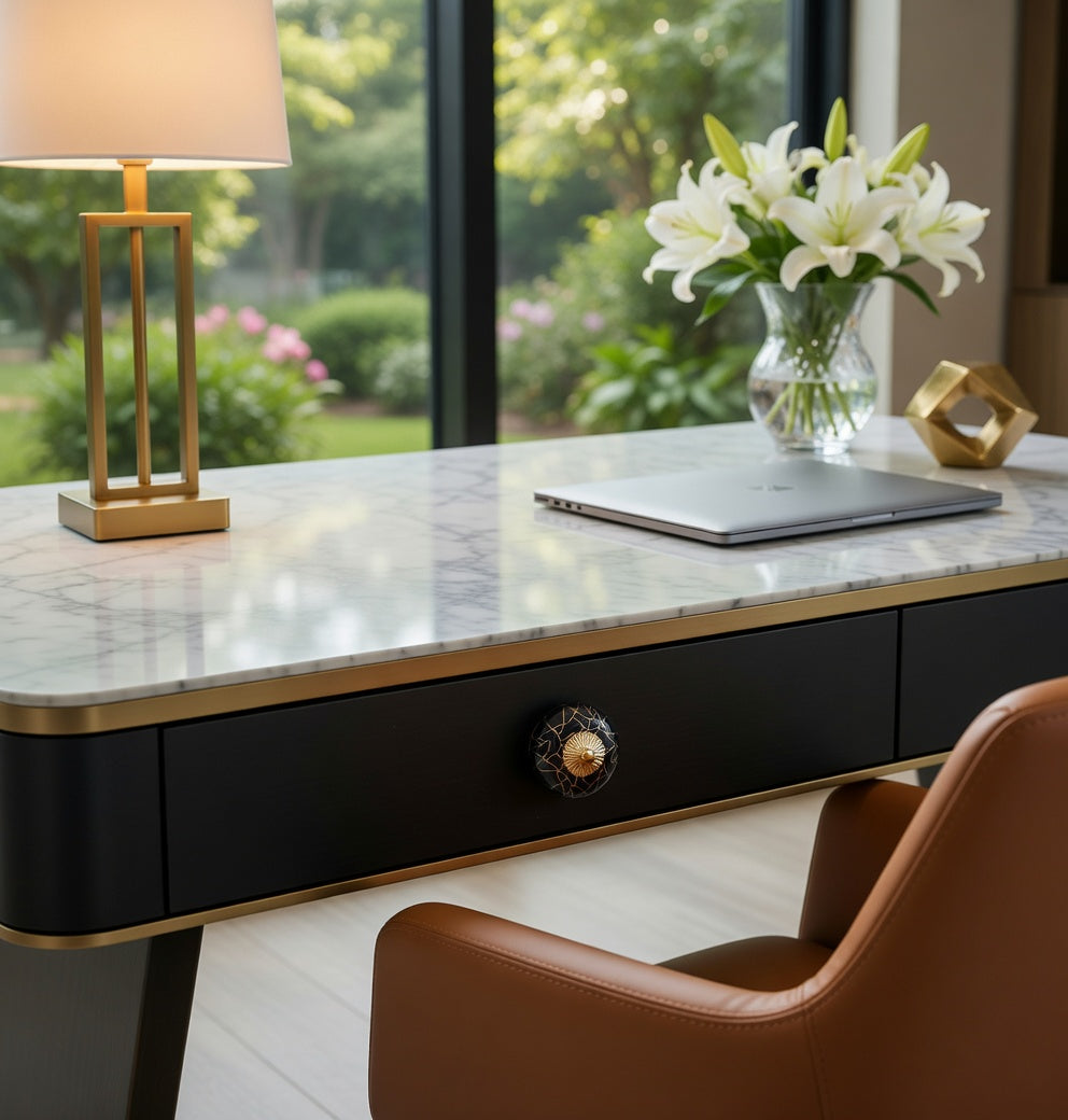 Knob on luxury desk