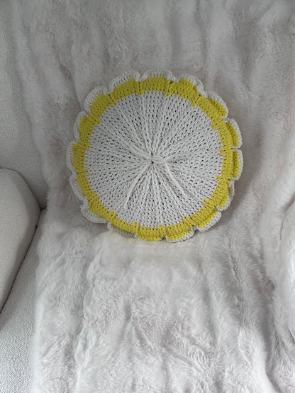 Vintage Handmade Crochet Pillow
