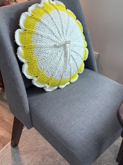 Vintage Handmade Crochet Pillow