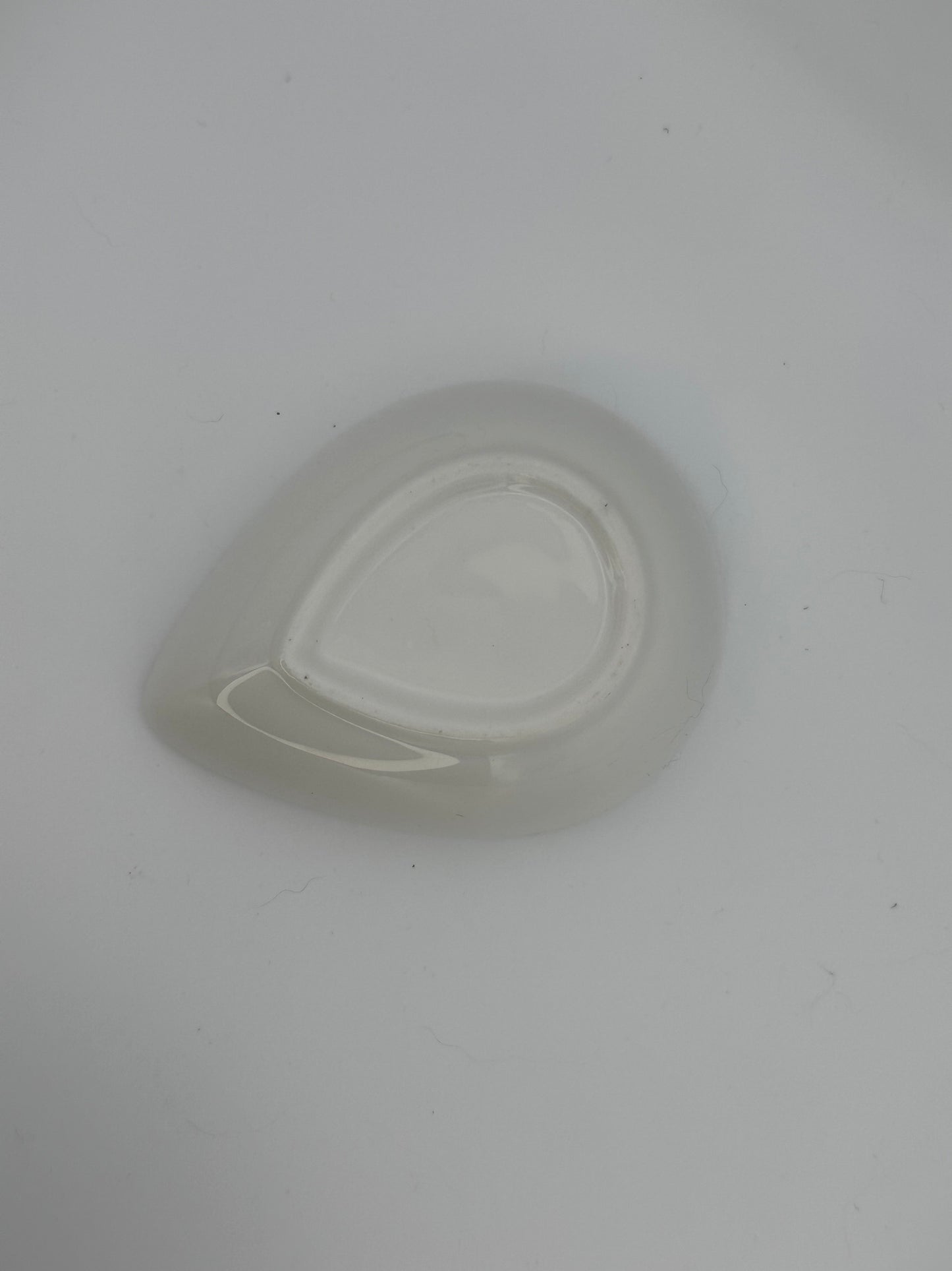 Small Teardrop Ceramic Bowl with Orange Interior