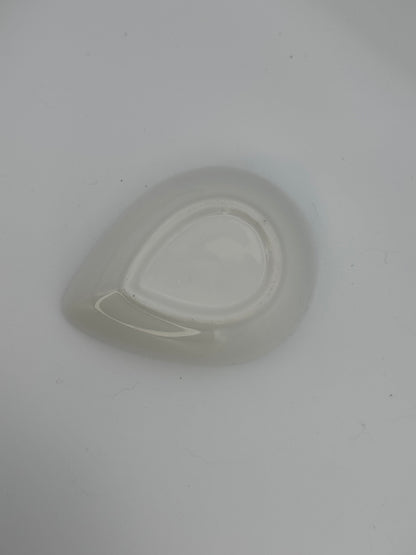 Small Teardrop Ceramic Bowl with Orange Interior