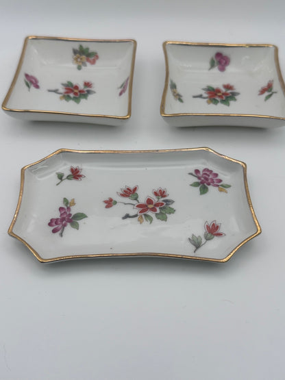 Vintage Limoges Trinket Trays, Set of 3