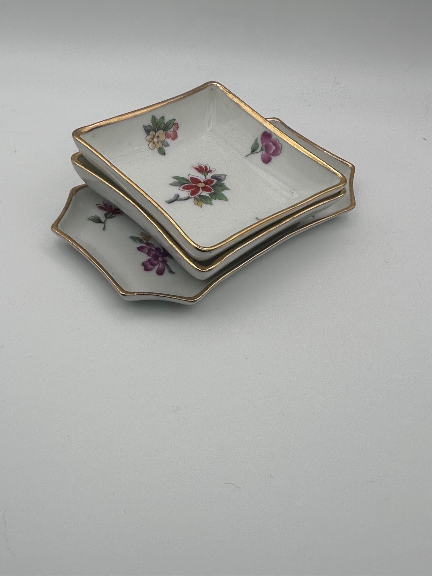 Vintage Limoges Trinket Trays, Set of 3