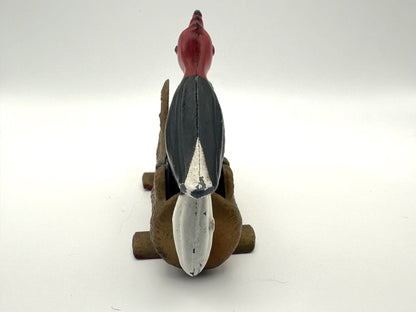 Vintage Cast Iron Woodpecker Toothpick Holder/Dispenser