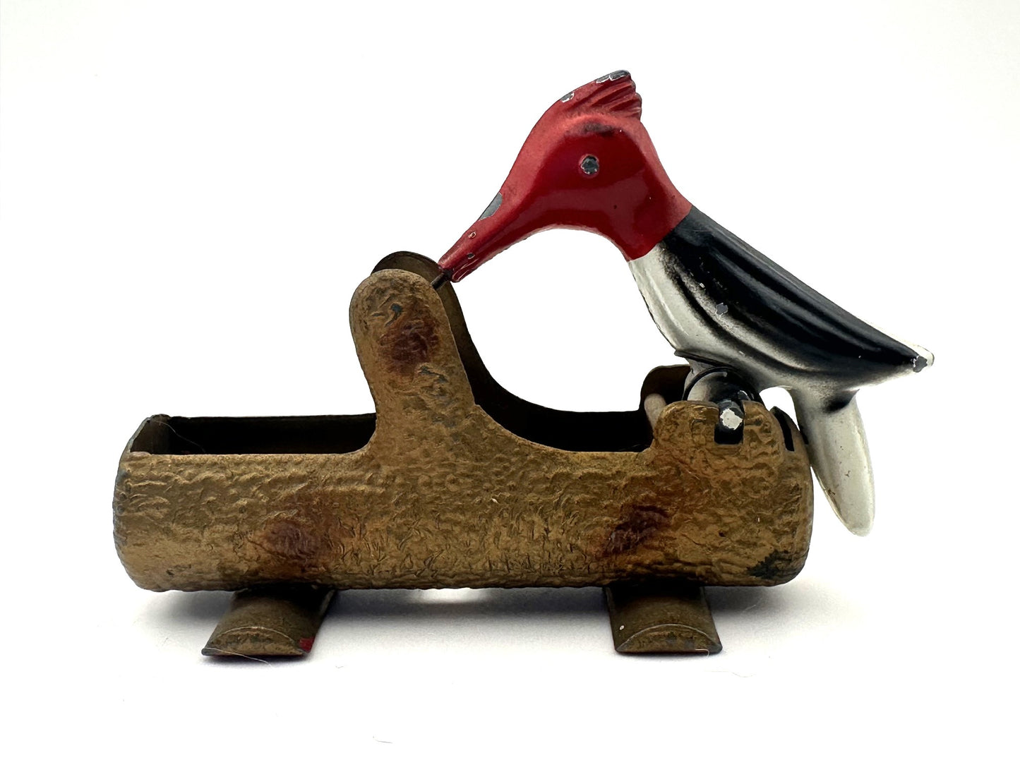 Vintage Cast Iron Woodpecker Toothpick Holder/Dispenser