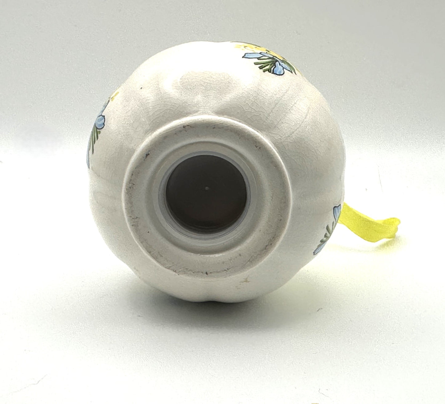 Vintage Porcelain Yellow & Blue Pomander