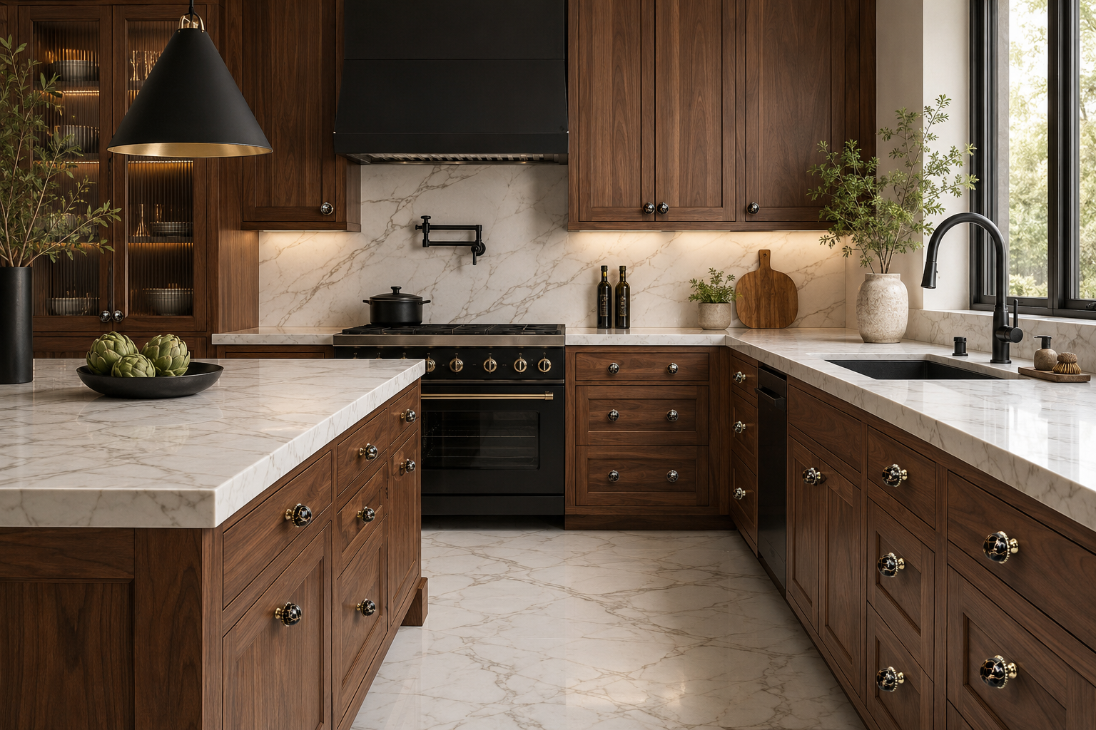 Decorative Reign round knob featuring a rich Night finish and timeless elegance