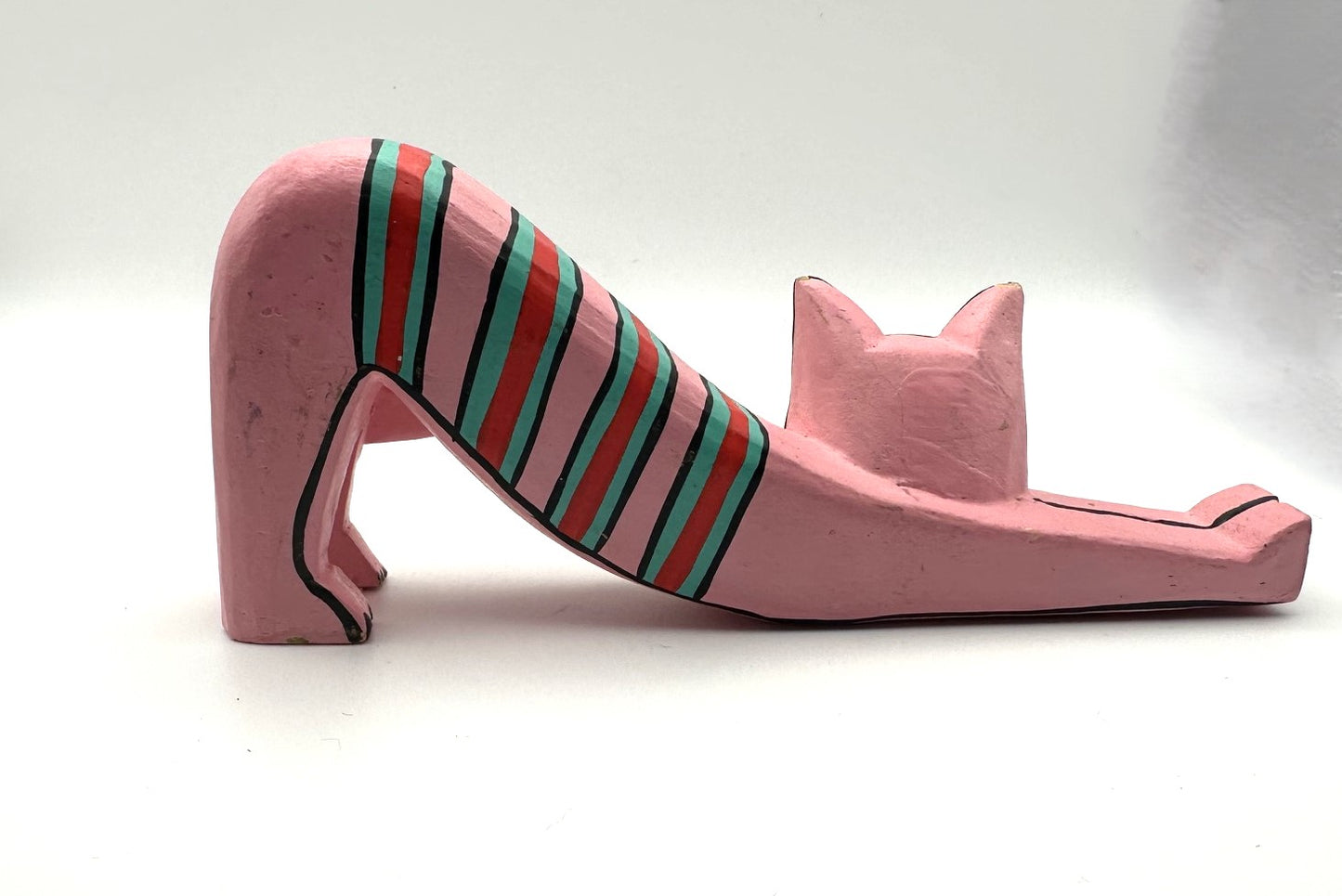 1980s/1990s Laurel Burch Inspired Wooden Cats, Set of 3