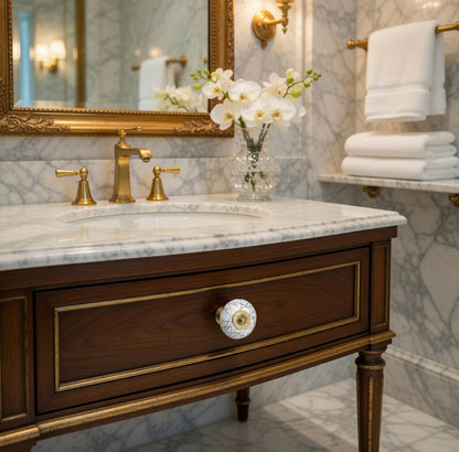 Knob on vanity